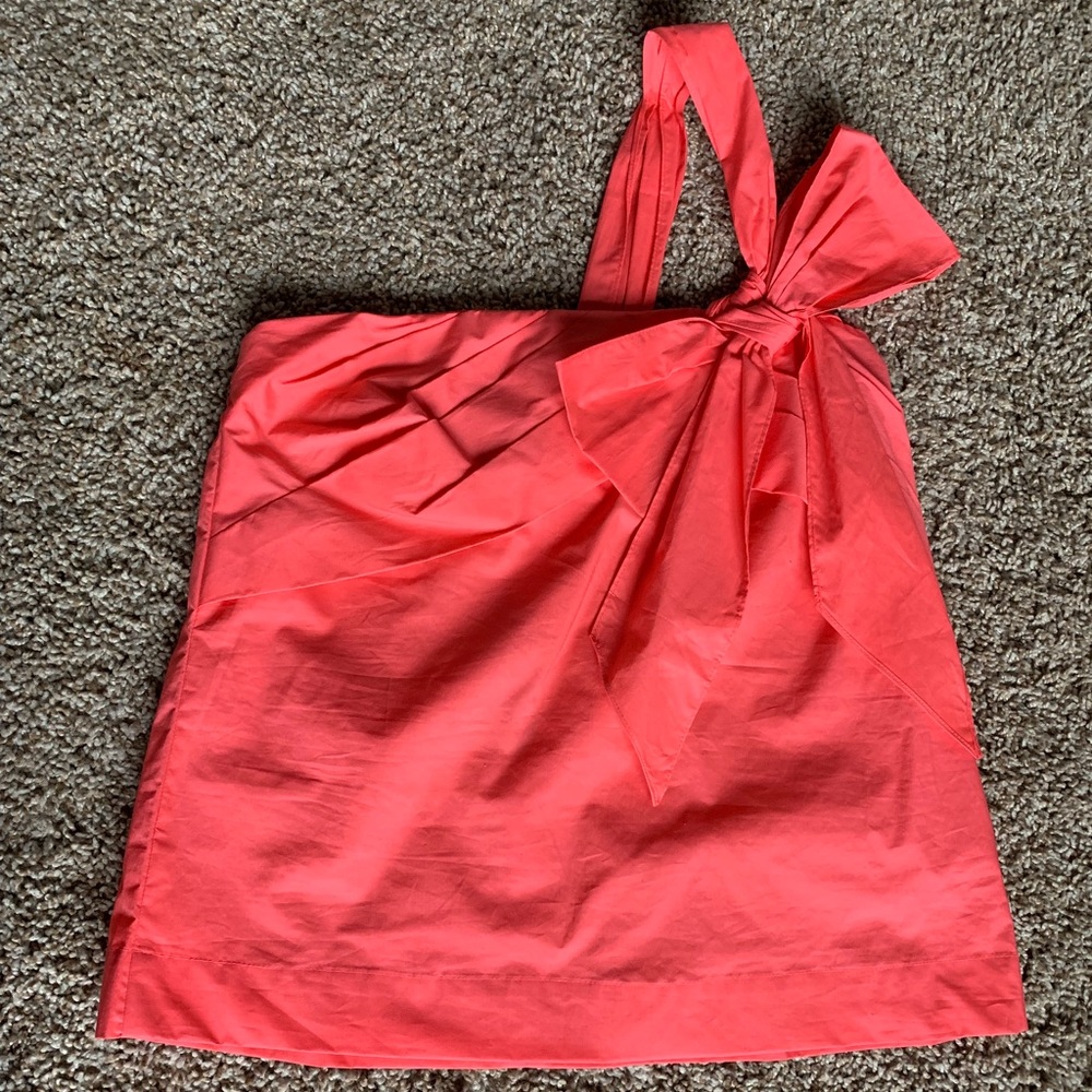 J Crew One-Shoulder Bow Top